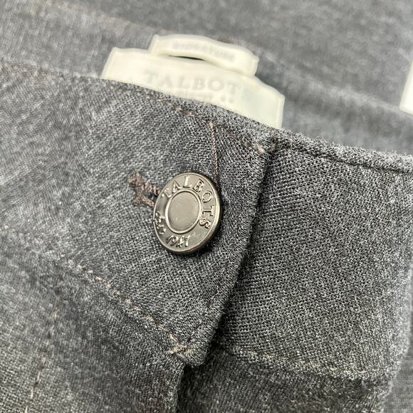 Talbots Petites | Signature Heather Gray Straight Leg Pants Polyester Blend 14P - Picture 5 of 7